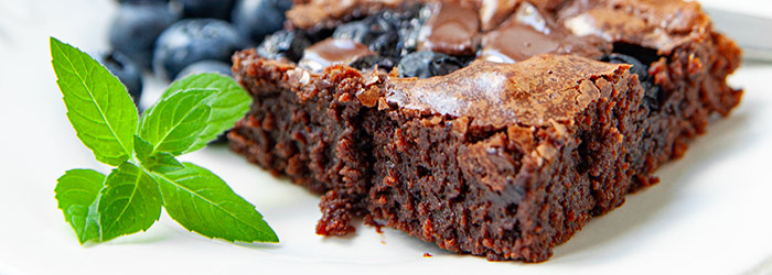 Brownie z borówkami