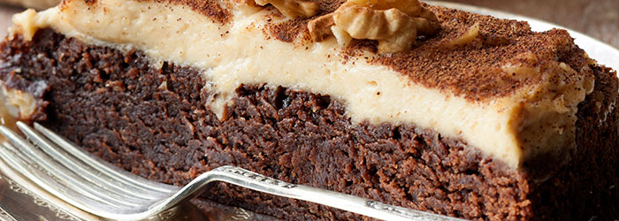 Brownie z kremem orzechowym