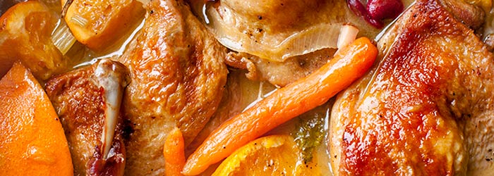 Cassoulet z kaczki z pomarańczami