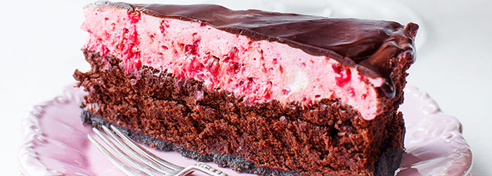 Ciasto czekoladowe z musem malinowym