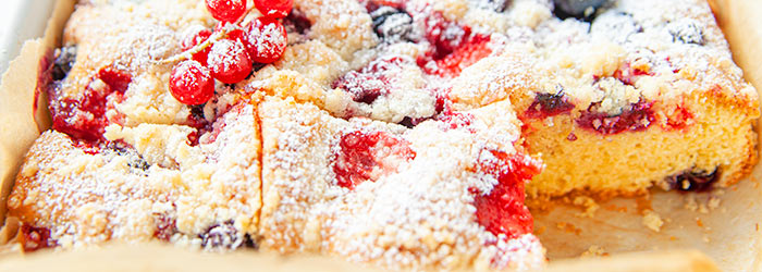 Ciasto z owocami i kruszonką