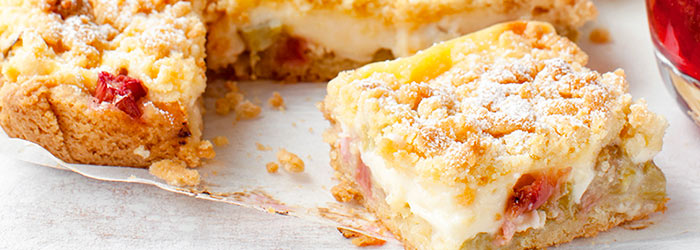 Ciasto z rabarbarem i budyniem