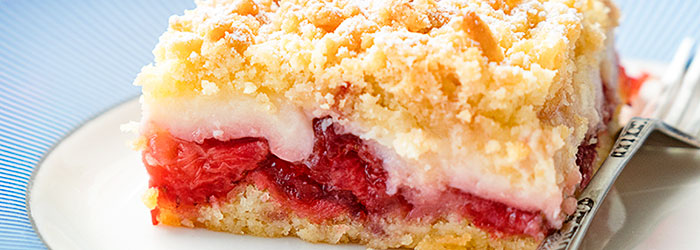 Ciasto z truskawkami i budyniem