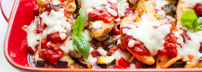 Filety z kurczaka zapiekane z ratatouille