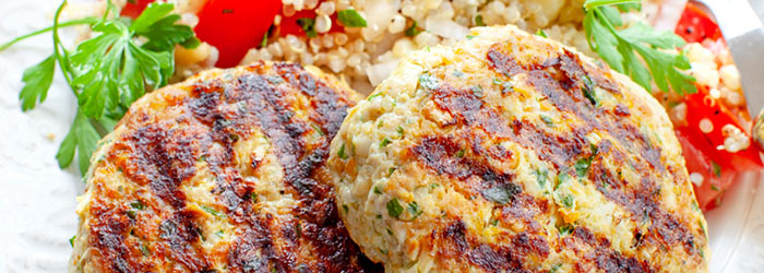 Fitburgery z indyka i kalafiora