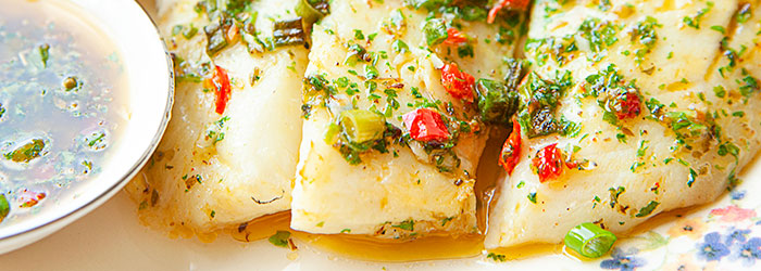 Halibut z sosem chimichurri