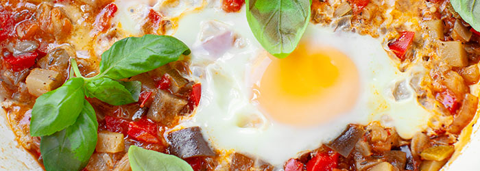 Jajka sadzone w ratatouille