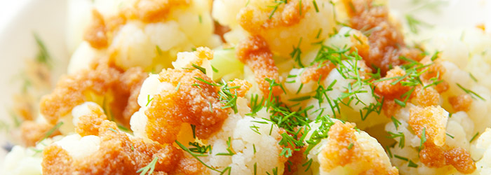 Kalafior z bułką tartą