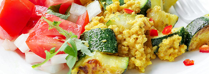 Kasza jaglana z cukinią