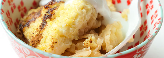 Kasza jaglana zapiekana z jabłkami i cynamonem