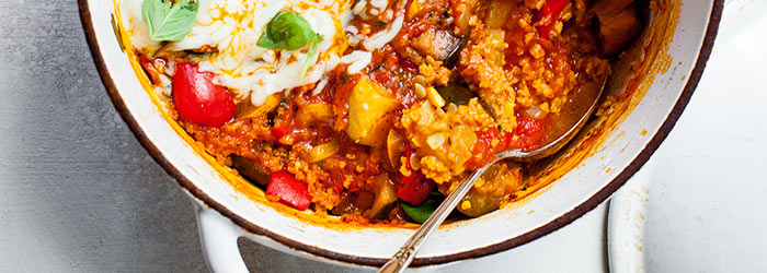 Kasza jaglana zapiekana z warzywami