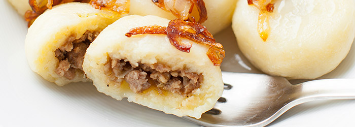 Kluski śląskie z mięsem