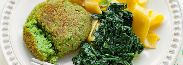 Kotlety brokułowe z kaszą jaglaną