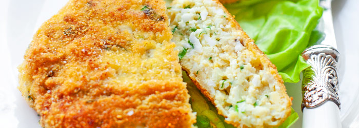 Kotlety jajeczne z kalafiorem