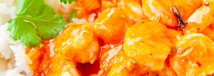 Krewetki w sosie słodko-pikantnym