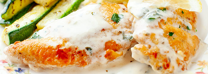 Kurczak w kremowym sosie cytrynowym