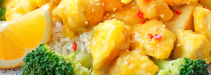 Kurczak w sosie pomarańczowym