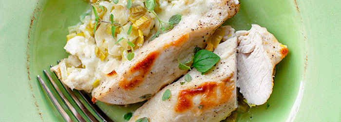 Kurczak zapiekany z porami