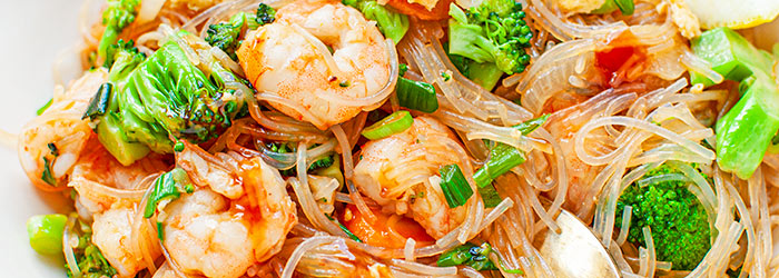 Makaron sojowy po tajsku