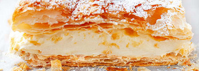 Napoleonka na cieście francuskim