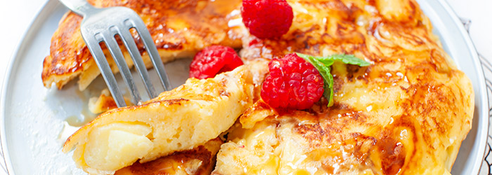 Omlet twarogowy z jabłkami