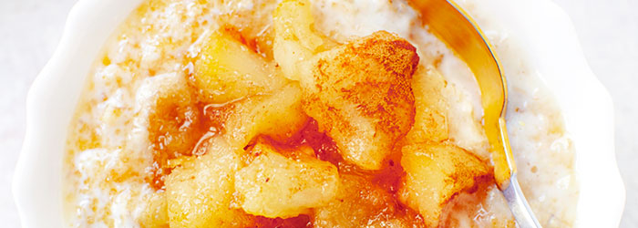 Owsianka z prażonymi jabłkami