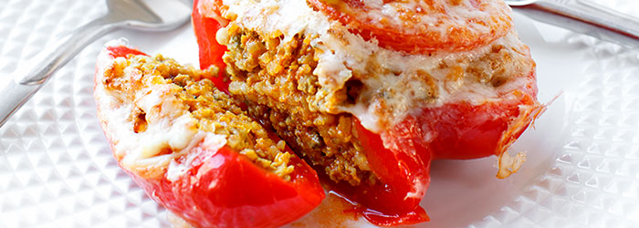 Papryka faszerowana mielonym mięsem i ryżem