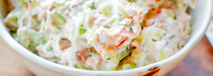 Pasta z wędzonego łososia i ogórka