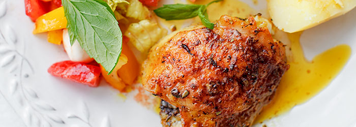 Pieczone udka kurczaka