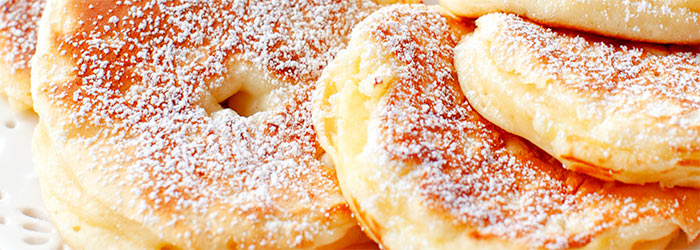 Placki z krążkami jabłek