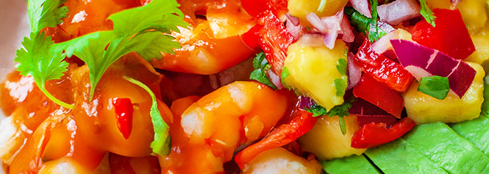 Poke bowl z krewetkami sweet chili