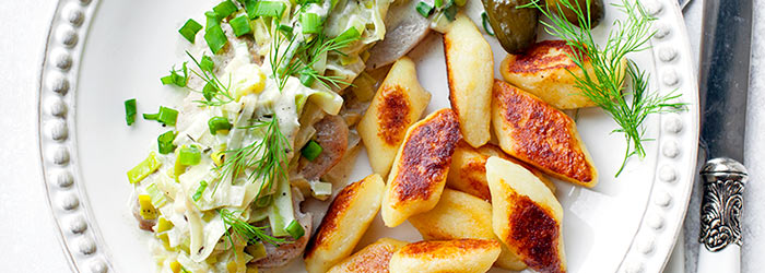 Polędwiczki w sosie porowym