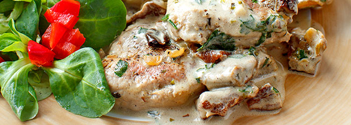 Polędwiczki z suszonymi grzybami