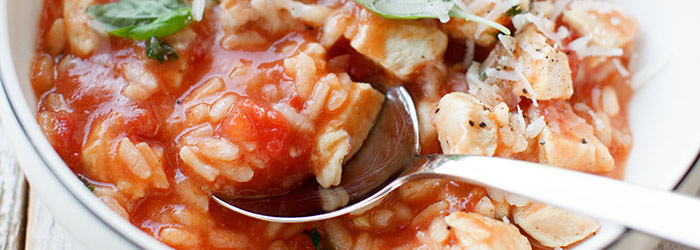 Risotto z kurczakiem i pomidorami