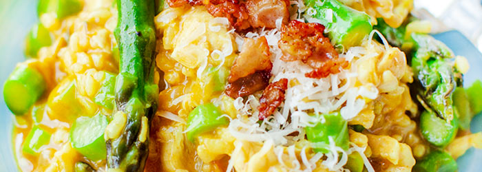 Risotto ze szparagami i kurczakiem