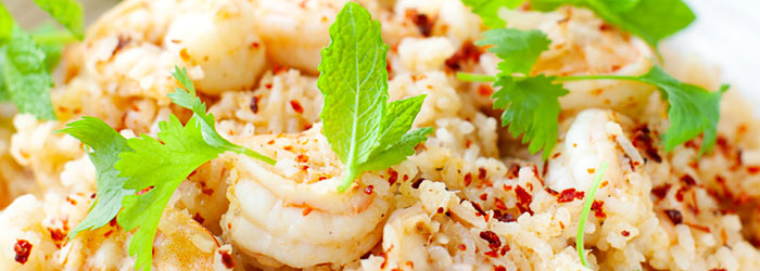 Ryż smażony z krewetkami na ostro