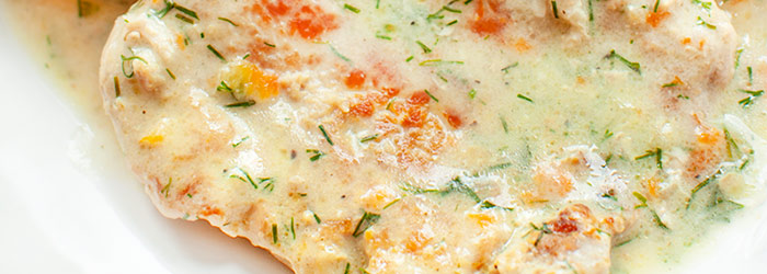 Schab w sosie koperkowym