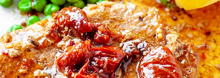 Schab z suszonymi pomidorami