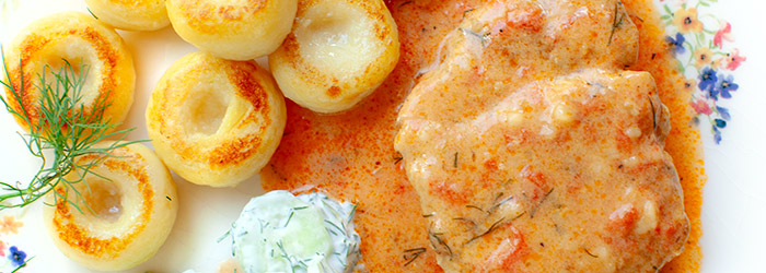 Szynka w sosie koperkowym