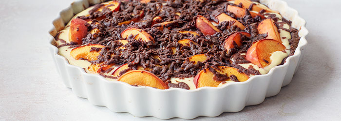 Tarta sernikowa z brzoskwiniami