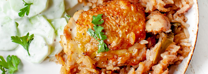 Udka kurczaka hoisin z ryżem