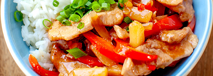 Wieprzowina po chińsku z ananasem