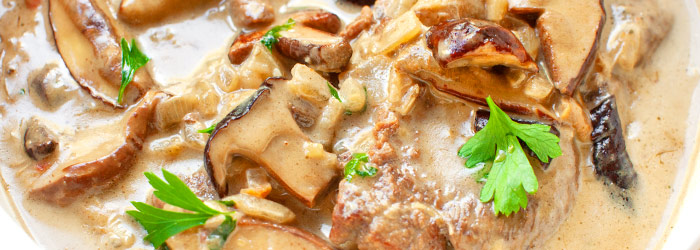 Wołowina w sosie grzybowym