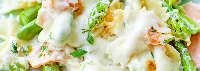 Zapiekanka makaronowa ze szparagami