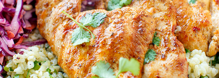 Zestaw lunchowy z grillowanym kurczakiem