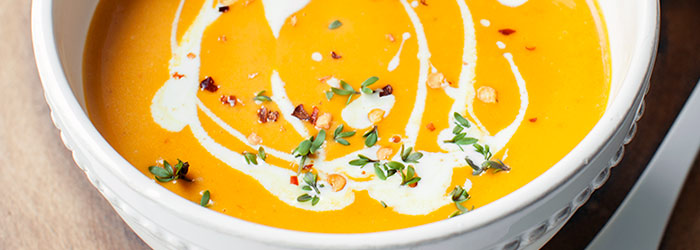 Zupa z dyni z masłem orzechowym